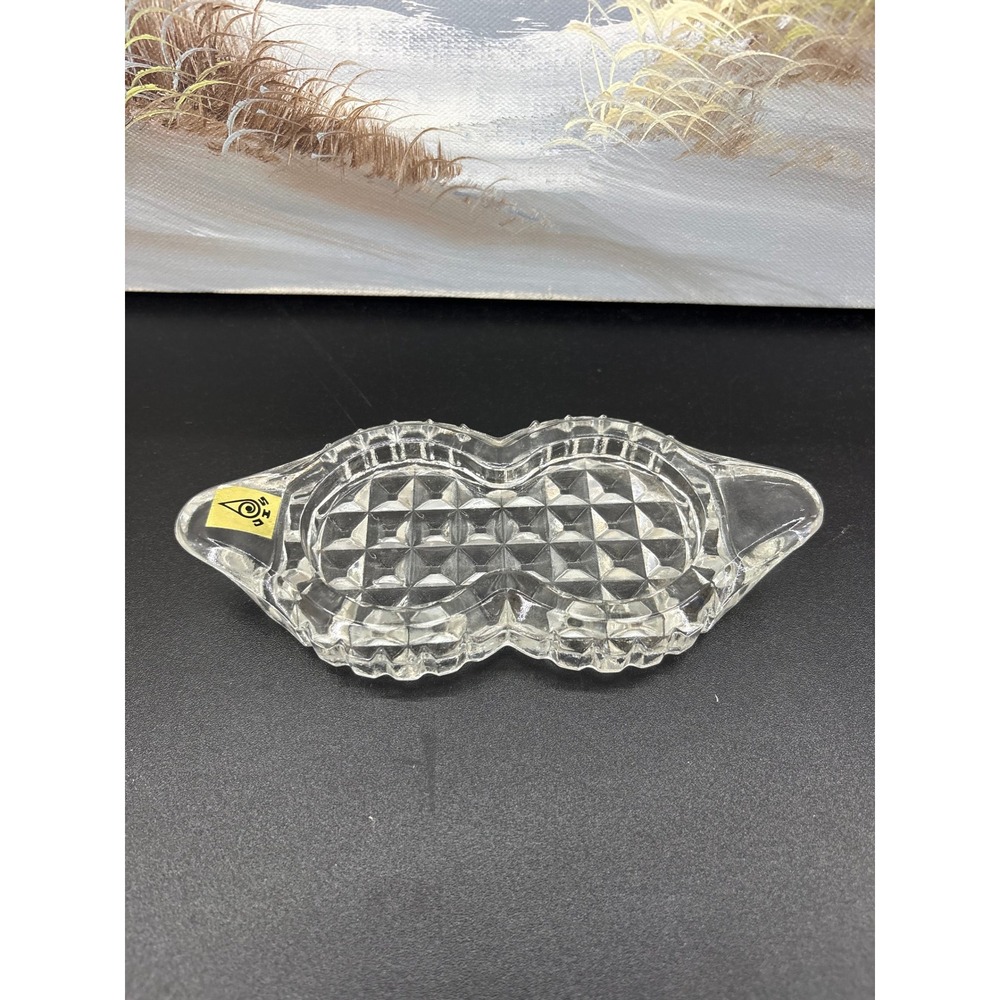 VthBohemia Crystal Clear Glass Caddy Underplate (only) for Salt &Pepper shakers